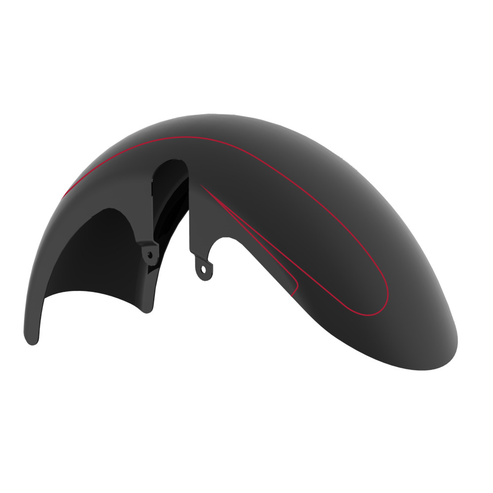 Color-Matched 18" Wide Fat Tire Front Fender for Harley Touring Models 2014-2023