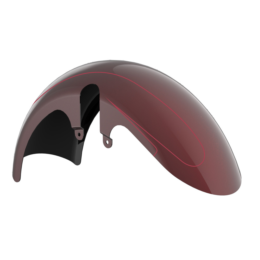Color-Matched 18" Wide Fat Tire Front Fender for Harley Touring Models 2014-2023