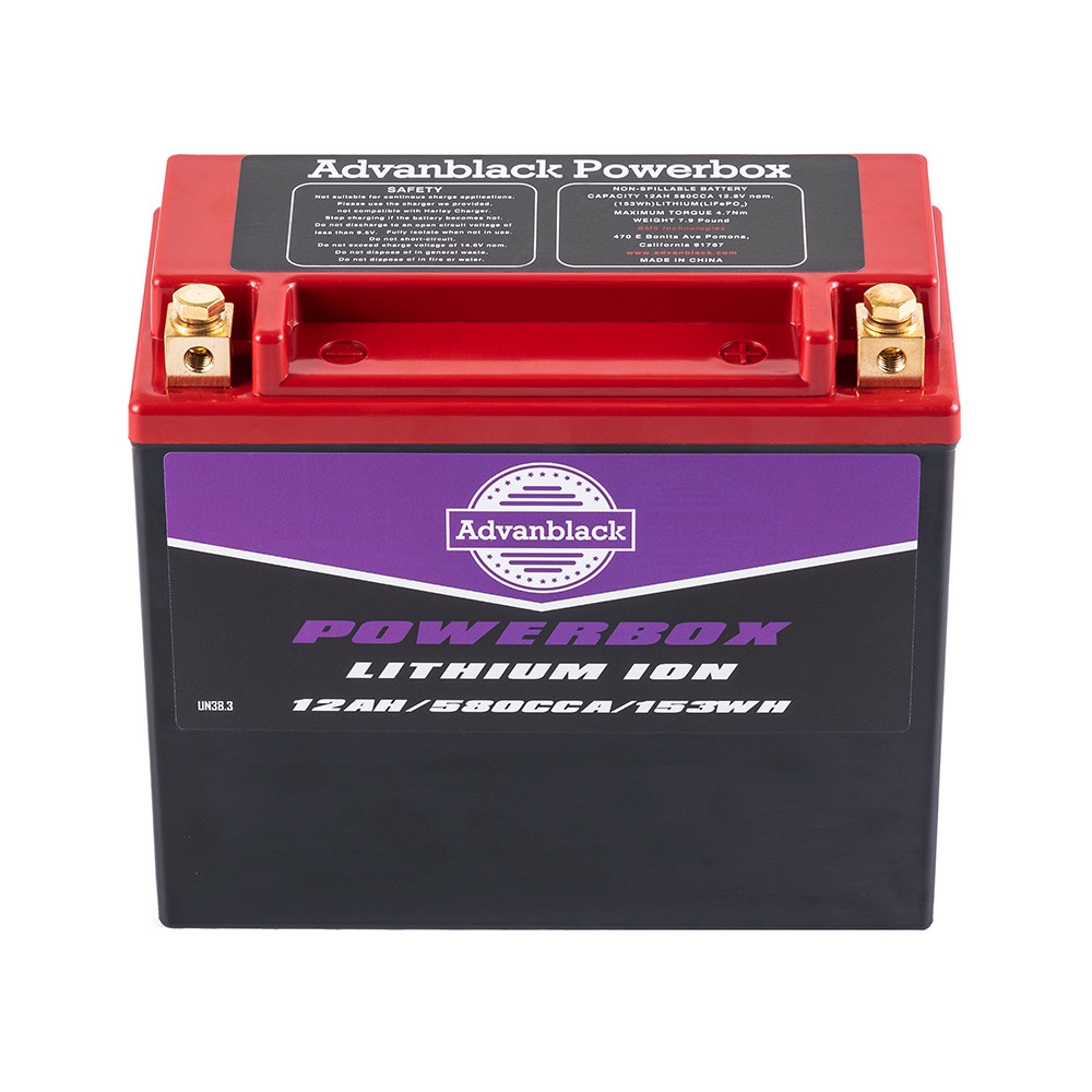 Advanblack POWERBOX 580CCA Lithium Battery For Harley Softail & Dyna