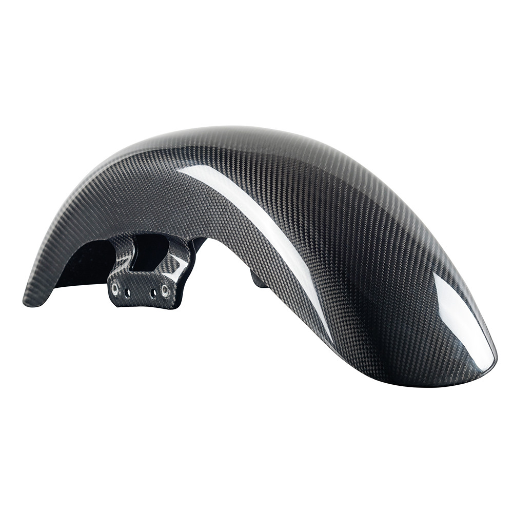Black Carbon Fiber Front Fender for '23.5Up Harley Touring
