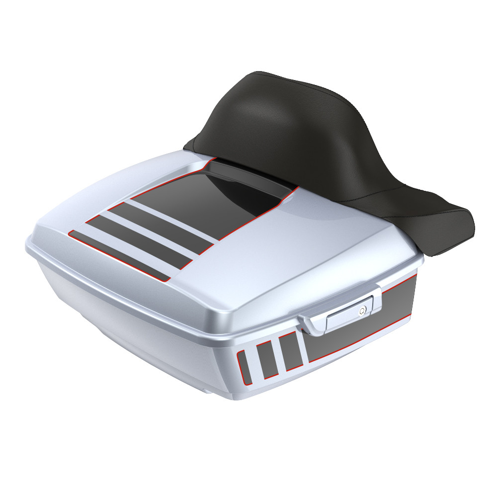 Advanblack Ridgeline King Rear Tour Trunk Pack For '97-'26 Harley Touring