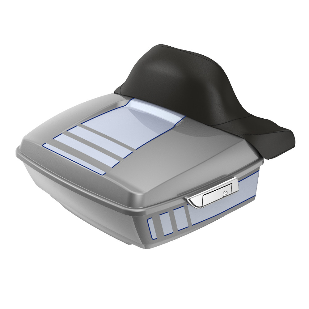 Advanblack Ridgeline King Rear Tour Trunk Pack For '97-'26 Harley Touring