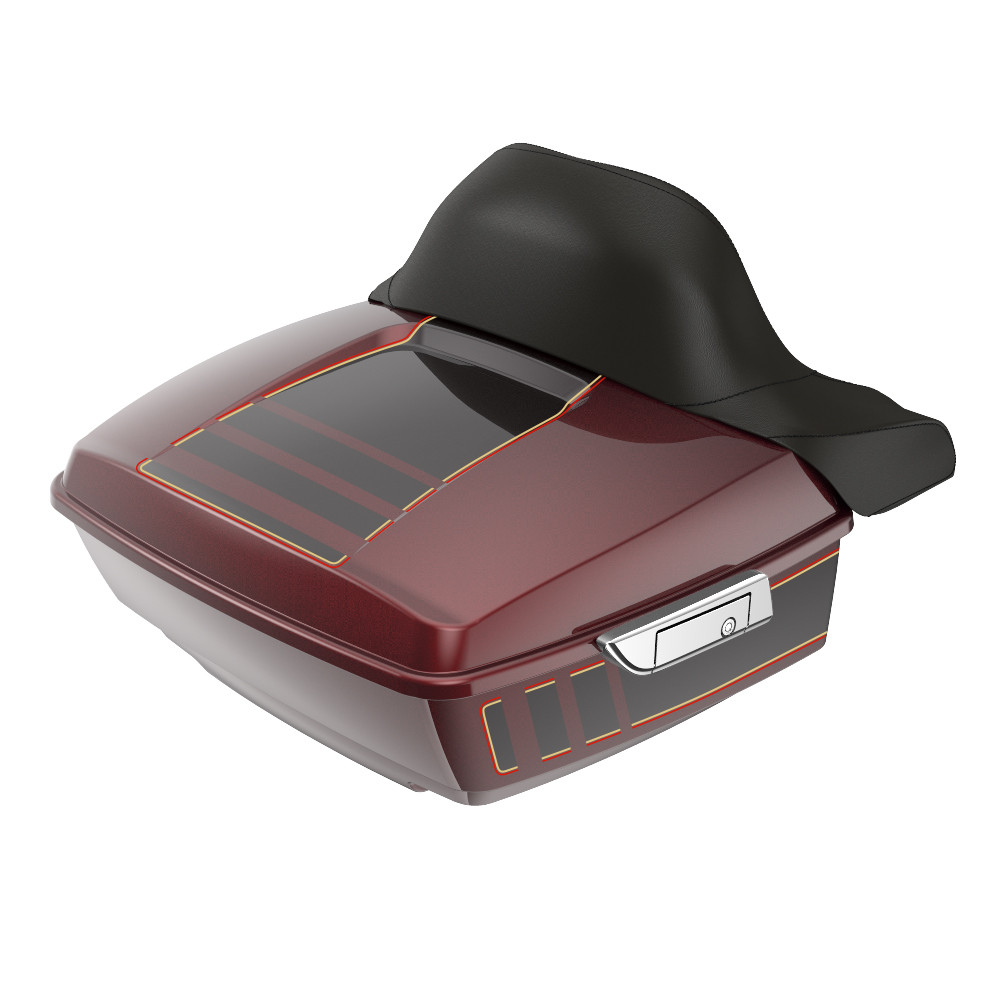 Advanblack Ridgeline King Rear Tour Trunk Pack For '97-'26 Harley Touring
