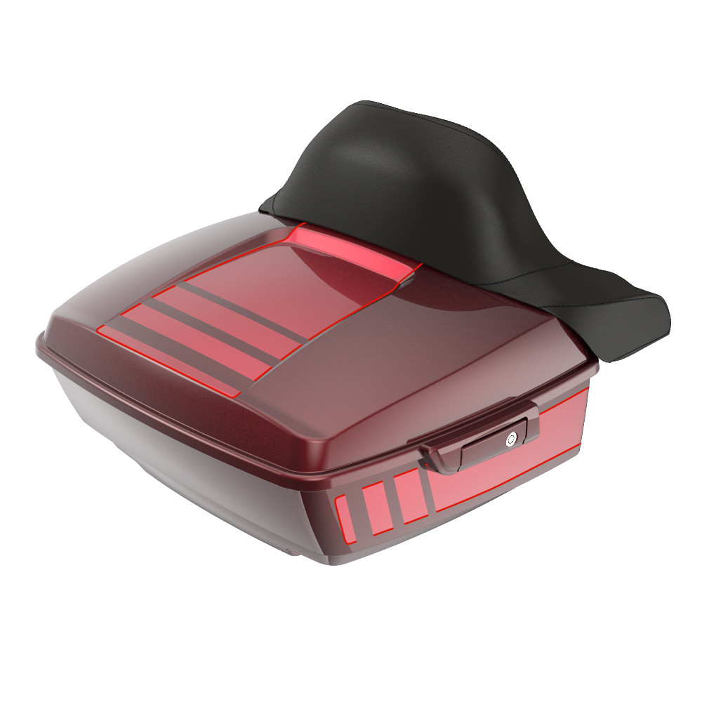 Advanblack Ridgeline King Rear Tour Trunk Pack For '97-'26 Harley Touring