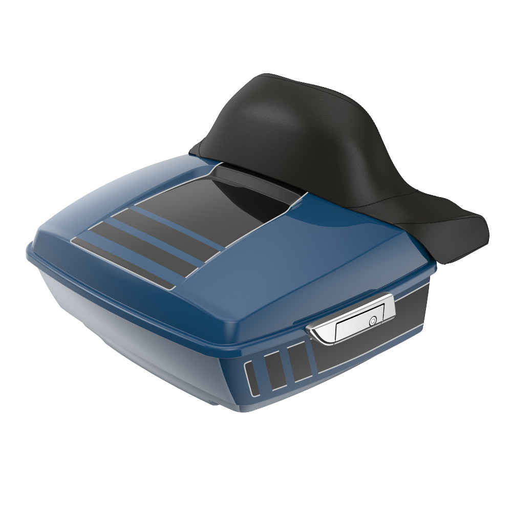 Advanblack Ridgeline King Rear Tour Trunk Pack For '97-'26 Harley Touring