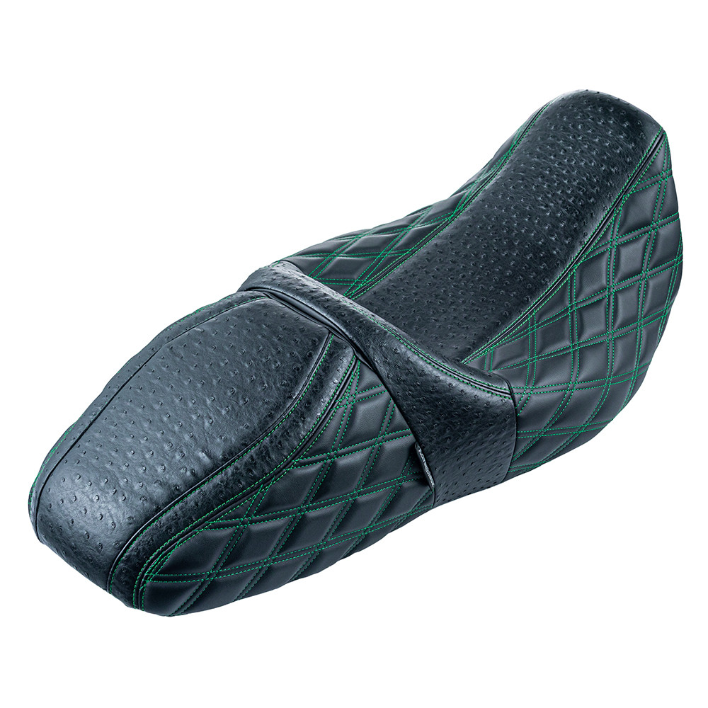 RAPTOR SEAT WITH DIAMOND STITCHING & OSTRICH LEATHER FOR '09-'23 HARLEY TOURING
