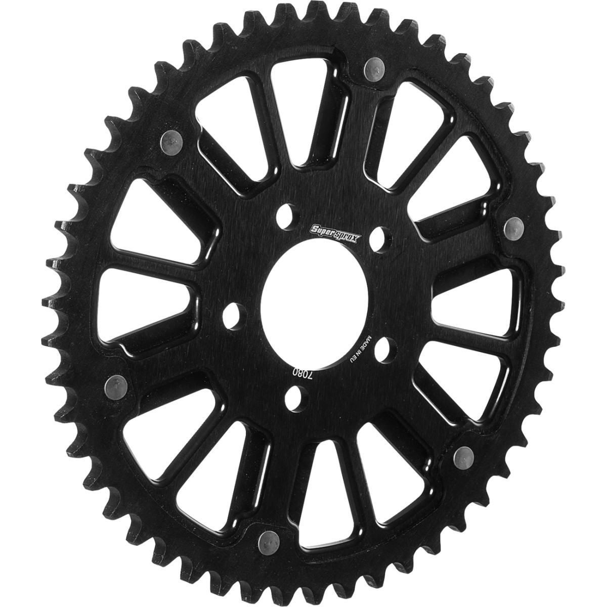 Supersprox #RST-7080:48-BLK - Stealth Rear Sprocket - 48 Tooth - Black/Black - Big Twin/Sportster