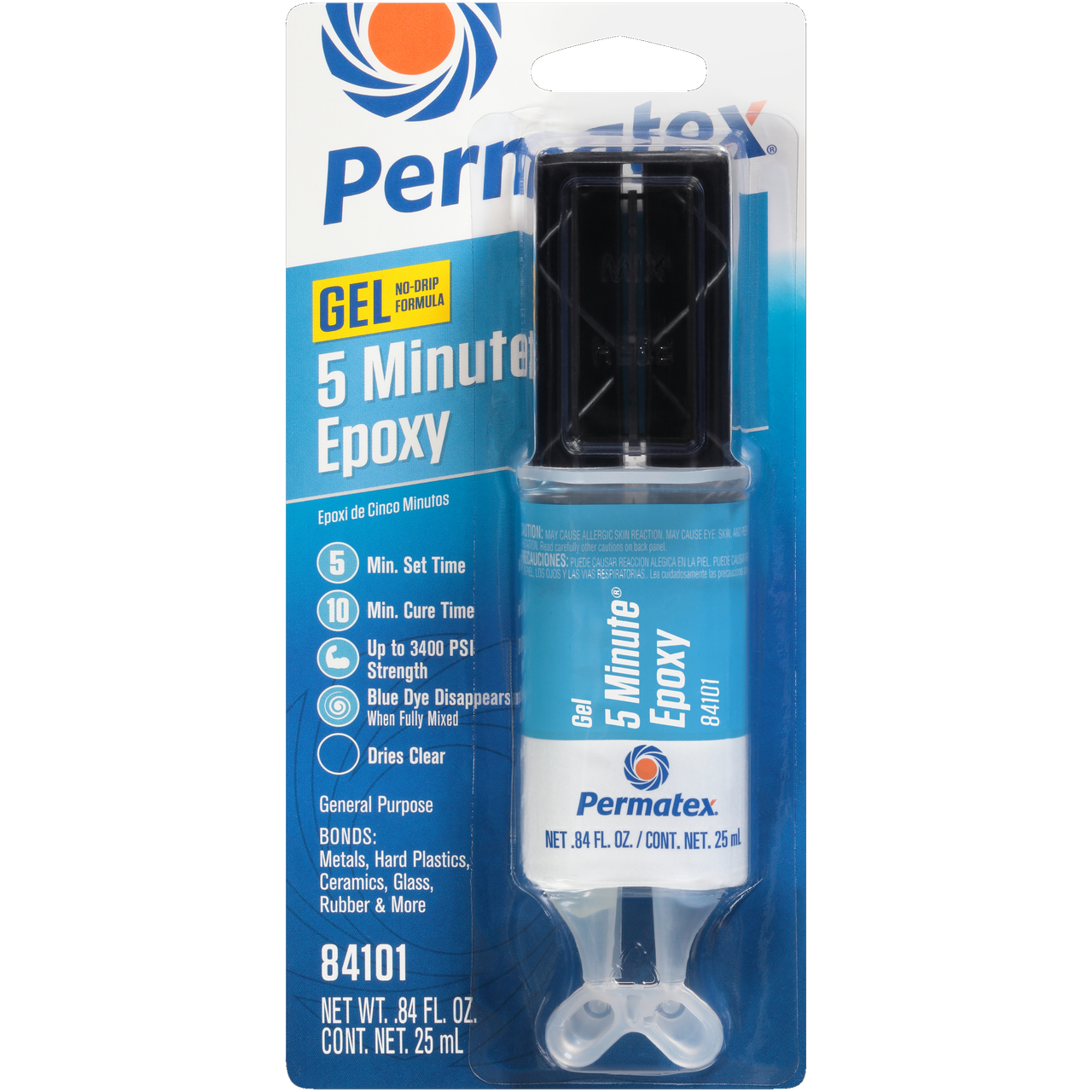 Permatex #84101 - 5 Min. General Purpose Epoxy 0.84 FL. OZ 6/Case