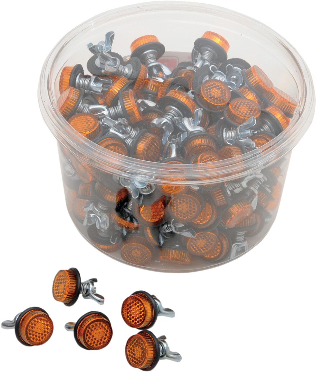 License Plate Reflectors - 150ct Tub - Amber
