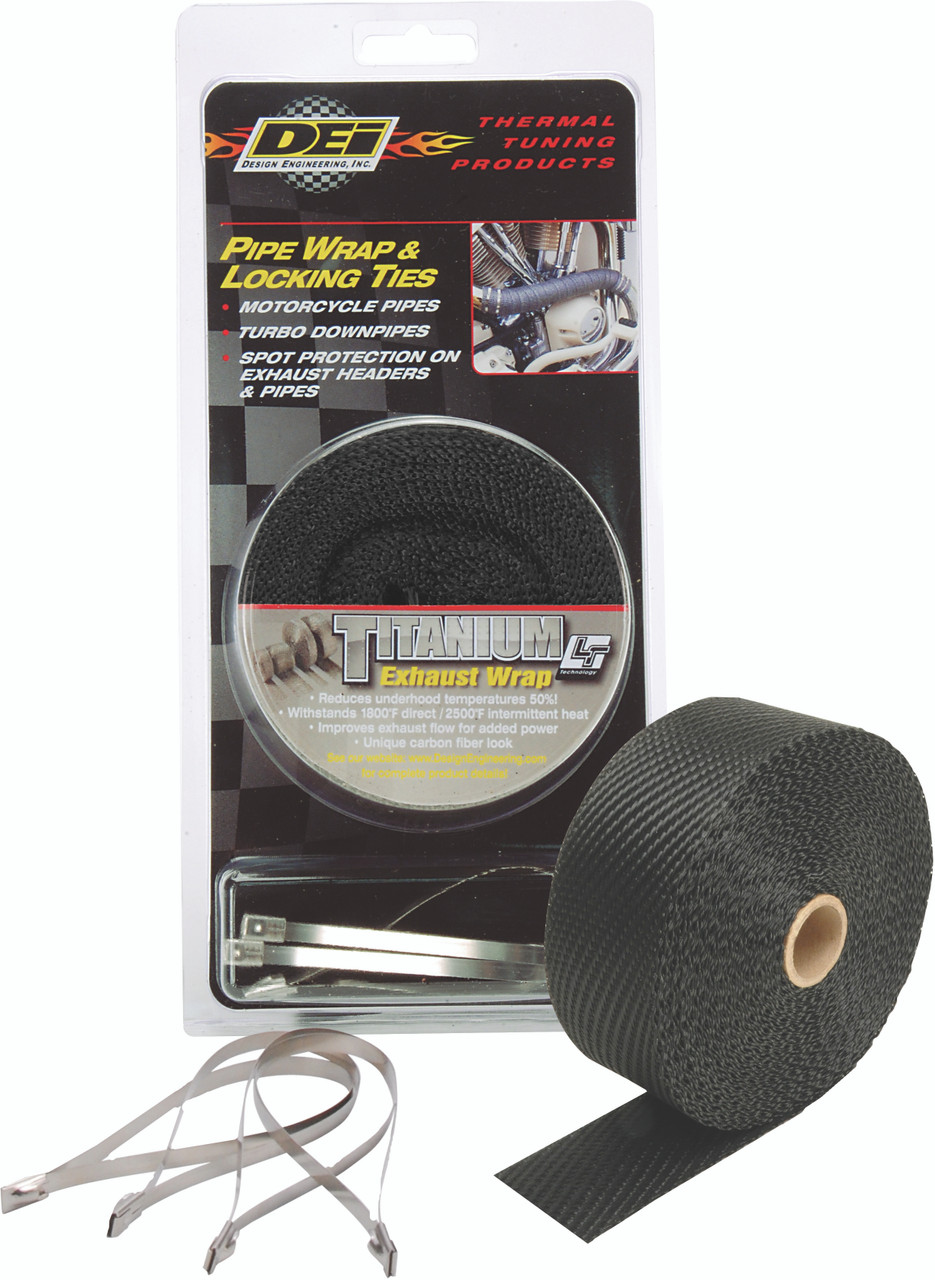 DEI #901139 - Pipe Wrap & Locking Ties Black Titanium