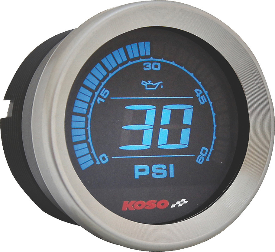 Koso #BA050901 - Digital Gauge Cluster Silver Bezel 04-13 Flht AND Fltr