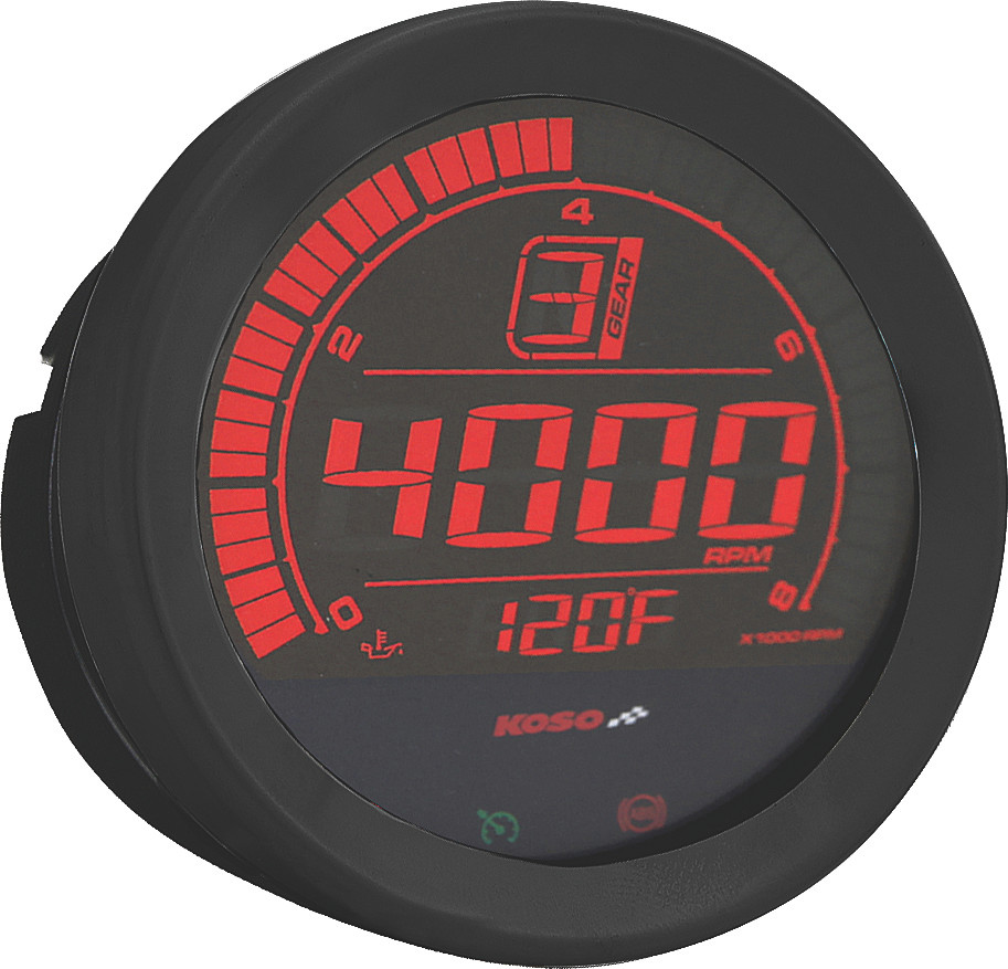 Koso #BA050903 - Digital Gauge Cluster Black Bezel 04-13 Flht AND Fltr