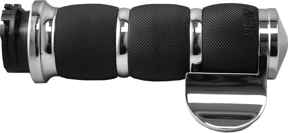 Avon #AIR-90-BOSS - AIR Cushioned Grips W/Cable Throttle Boss Chrome