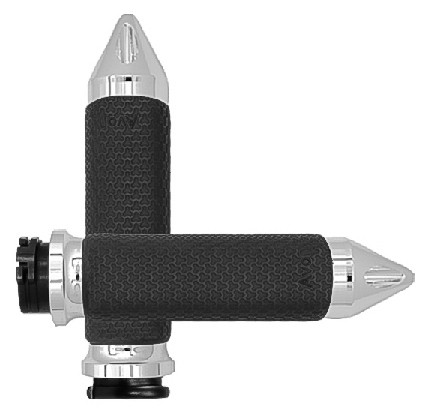 Avon #MF-63A-CH-SPK - Cable Throttle Memory Foam Grip Chrome