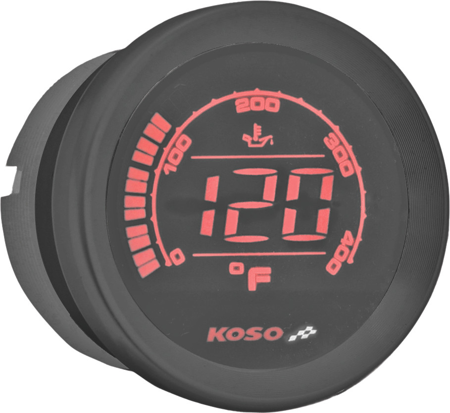 Koso #BA050510 - Hd-02t 2'' OIL Temp Gauge Black Bezel