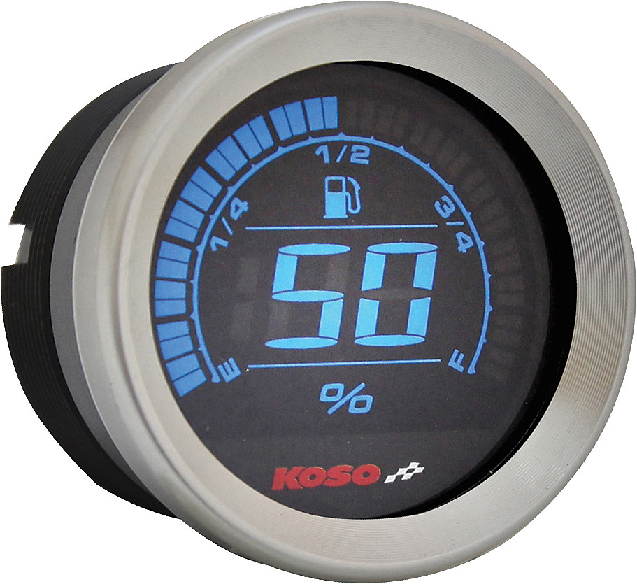 Koso #BA050905 - Hd-02 Series Gauge KIT Silver Bezel OIL Temp