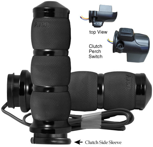Avon #AIR-90-AN-FL-RH - AIR Cushion FBW Heated Grips 15-up Fltr Black