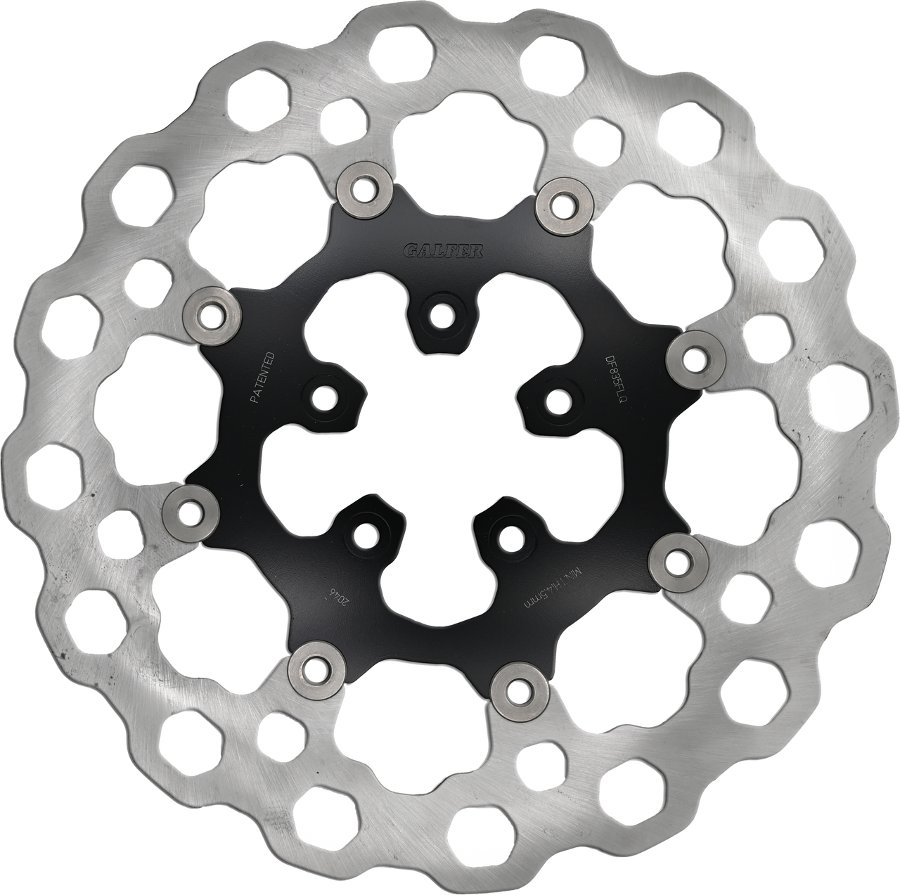 Gbrakes #DF835FLQS - Rotor 12.5" Floating Cubiq FR Black
