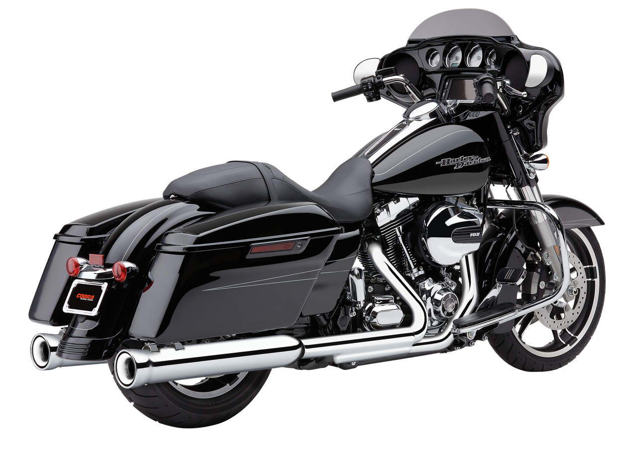 Cobra #5201 - 4" NH Slip-ons Chrome Indian Leather BAG
