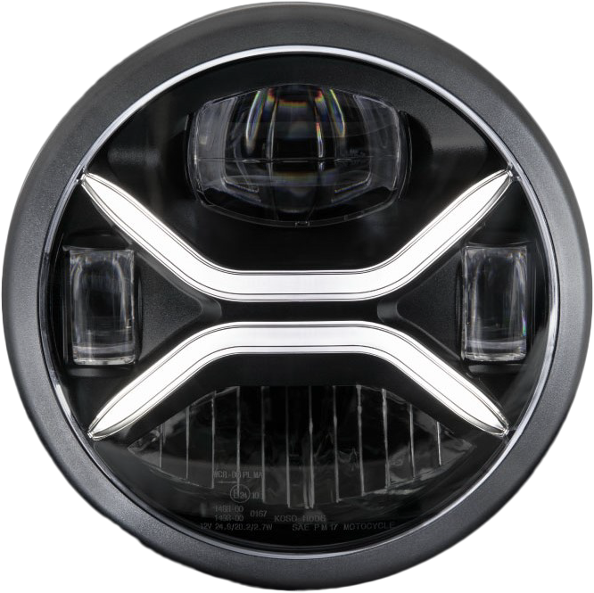 Koso #GA030100 - 7" Zenith LED Headligh H4 Plug