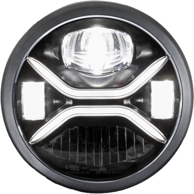 Koso #GA030100 - 7" Zenith LED Headligh H4 Plug