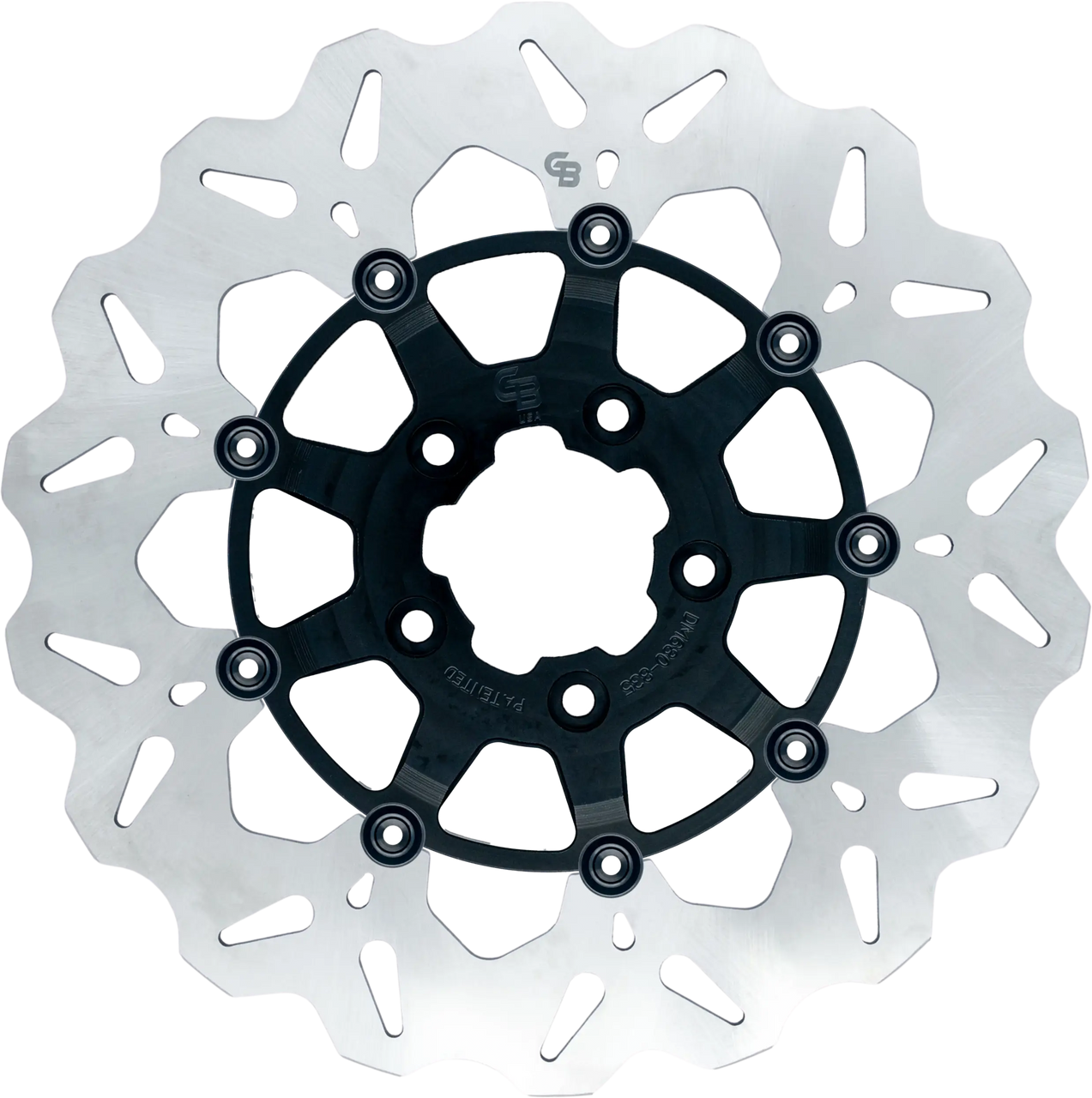 Gbrakes #GBDU004 - Rotor 11.8" Floating Wave RR Black