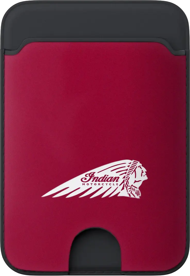 SP Connect #50820 - Indian Card Wallet W/Headdress RED W/Logo