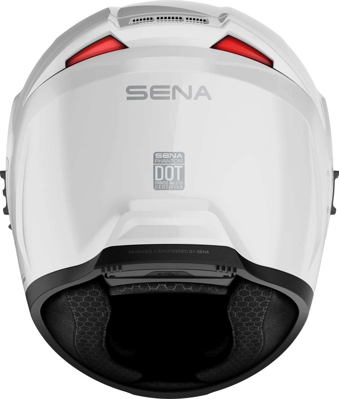 Sena #PHANTOM-GW00L3 - Phantom FF Mesh COM Helmet Glossy White LG