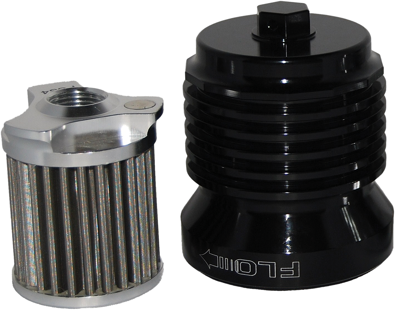 Pcracing #PCS4B - FLO Reusable Steel OIL Filter HD Black