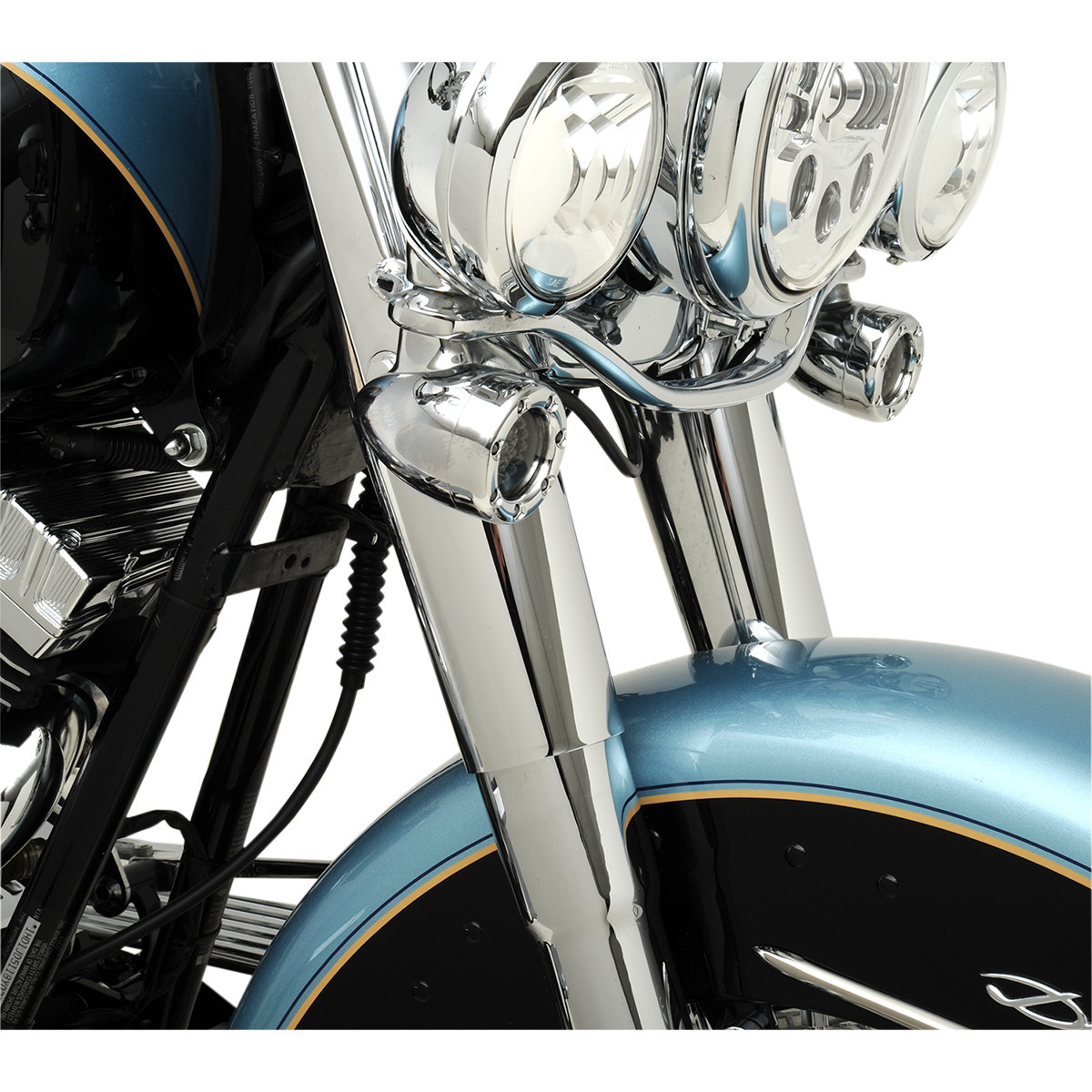 Drag Specialties - Fork Slider Cover - Stock Length - Chrome - Smooth