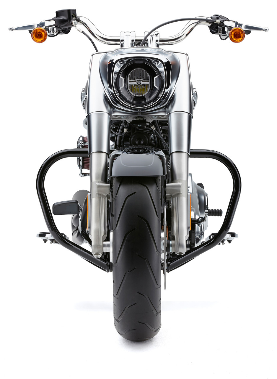Cobra #601-2100B - Freeway Bars 1.25" Black Flst (exc Flstc) 00-17