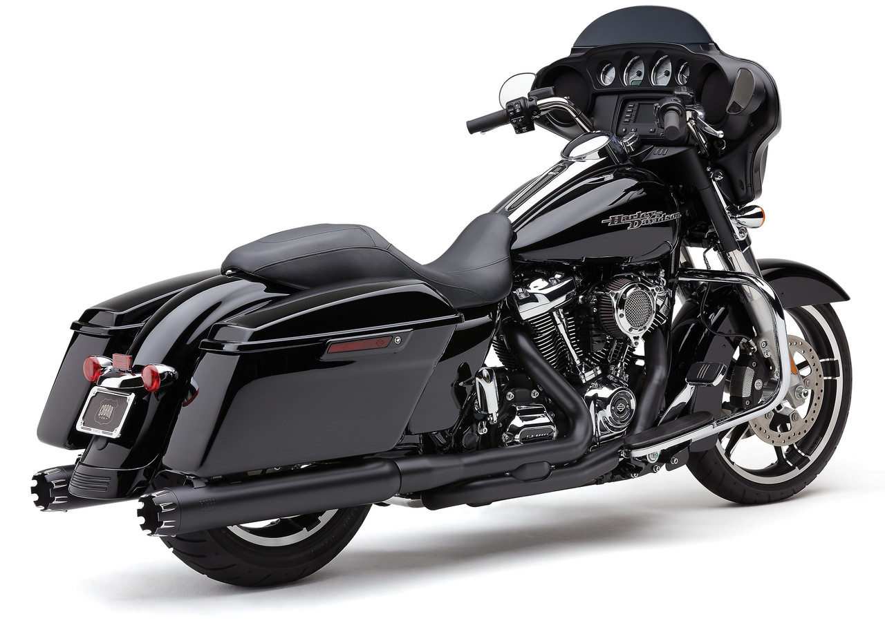 Cobra #6267RB - 4" Dual CUT TIP Slip-on Black FLH/FLT 17-25