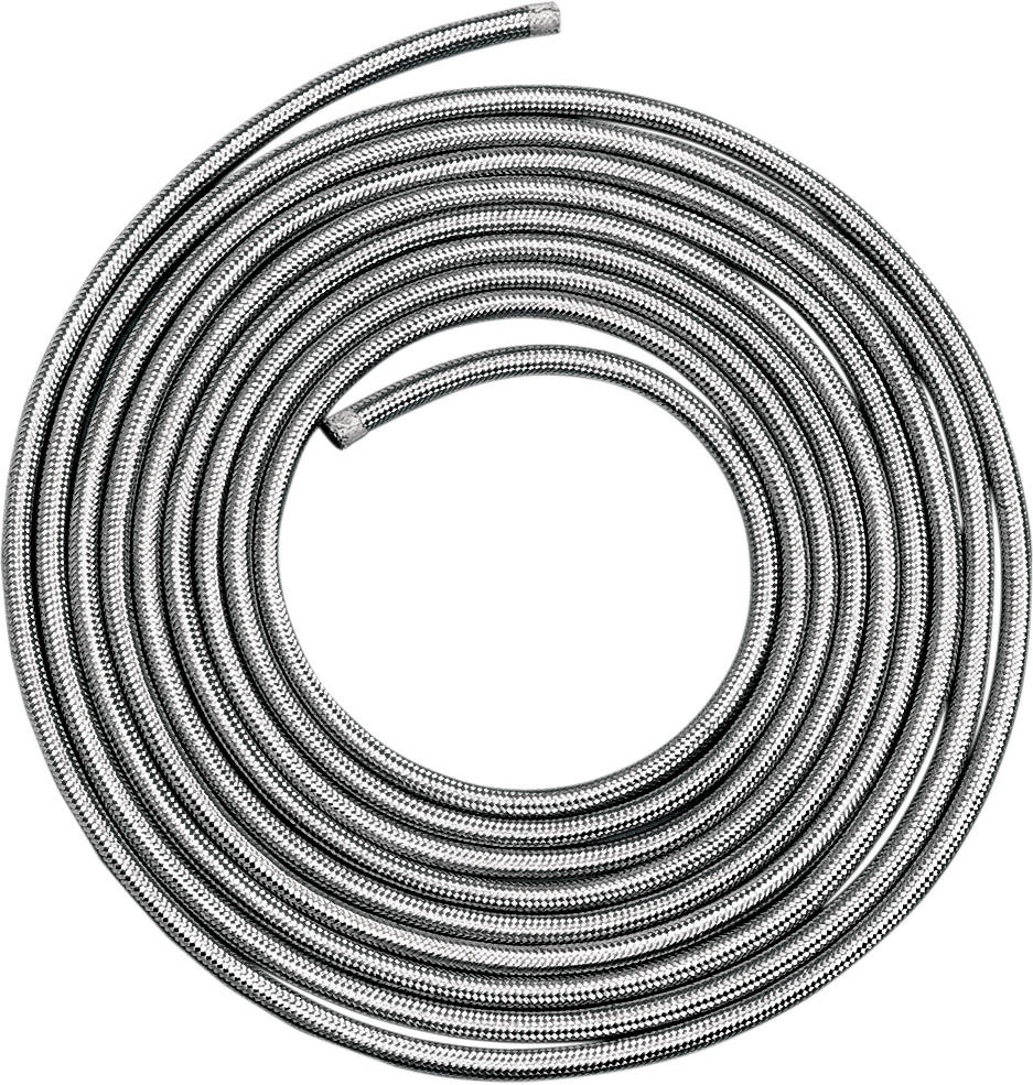 Braided Oil/Fuel Line - Stainless Steel - 3/8" - 3