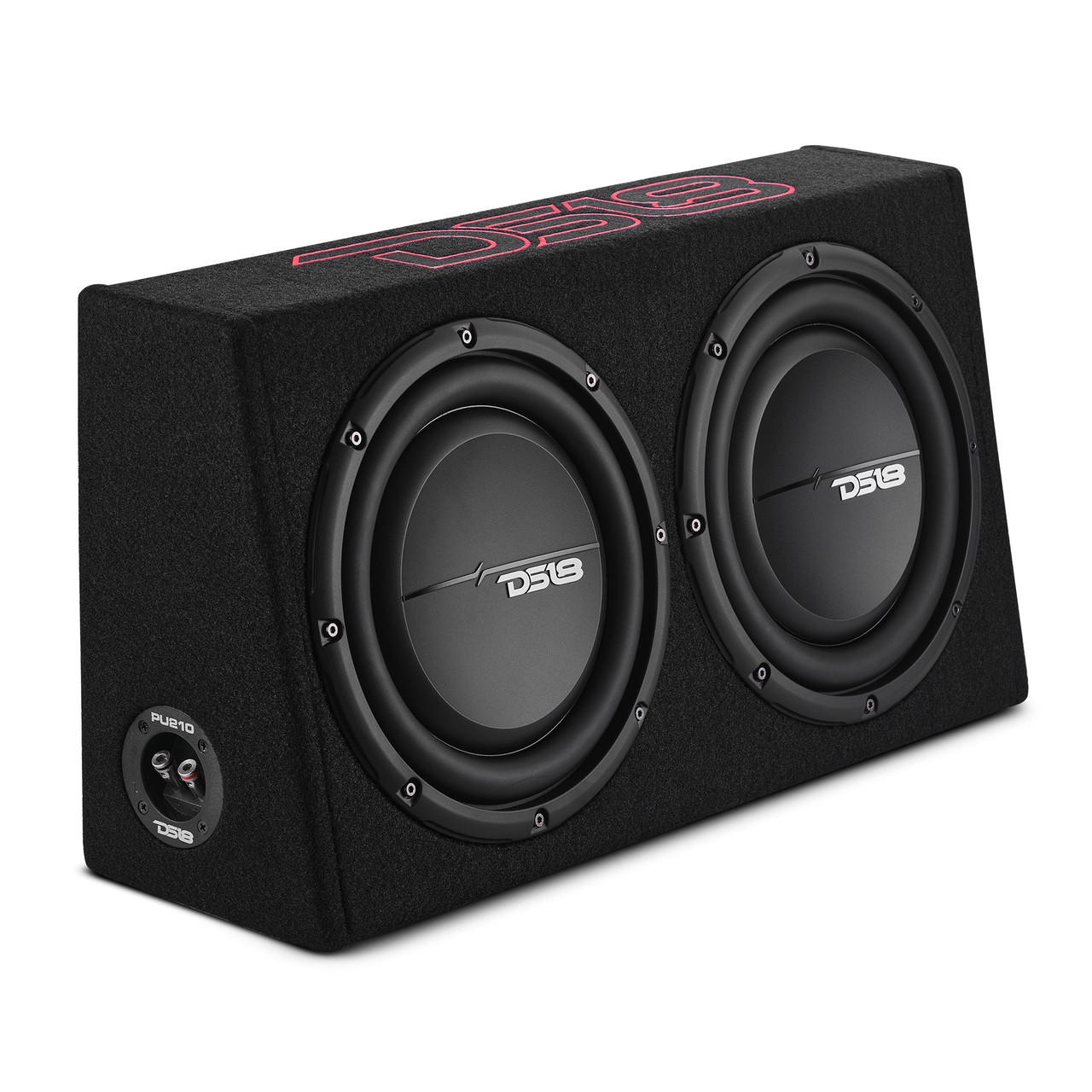 DS18 PU210 - Loaded 10” Subwoofer + Passive Radiator Enclosure for Pickup Trucks