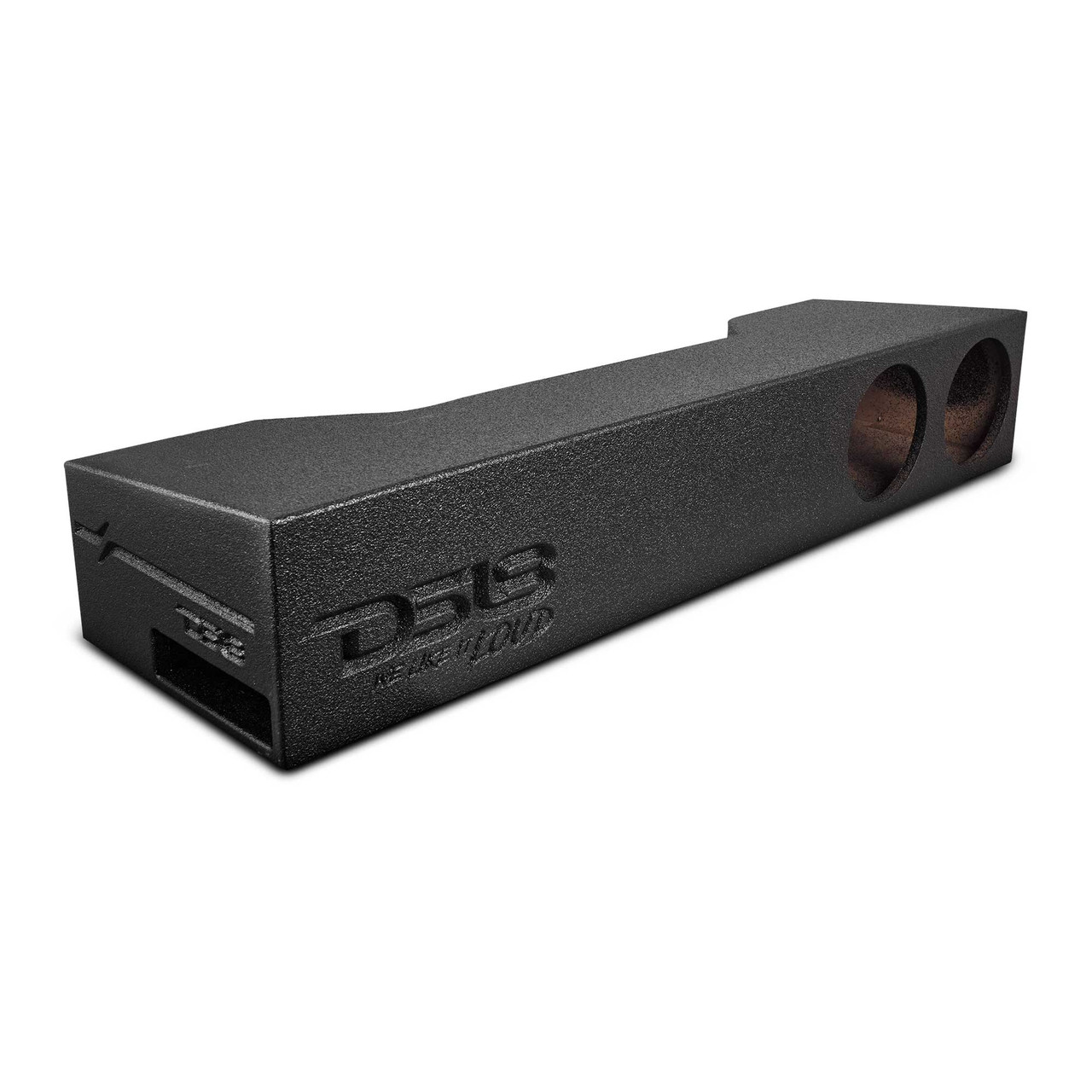 DS18 EBM-FFPRAM19-2X8 - Subwoofer Enclosure for 2019-2024 RAM Trucks 4-Door Models, Dual 8" Under Rear Seat Front-Fire Ported Box