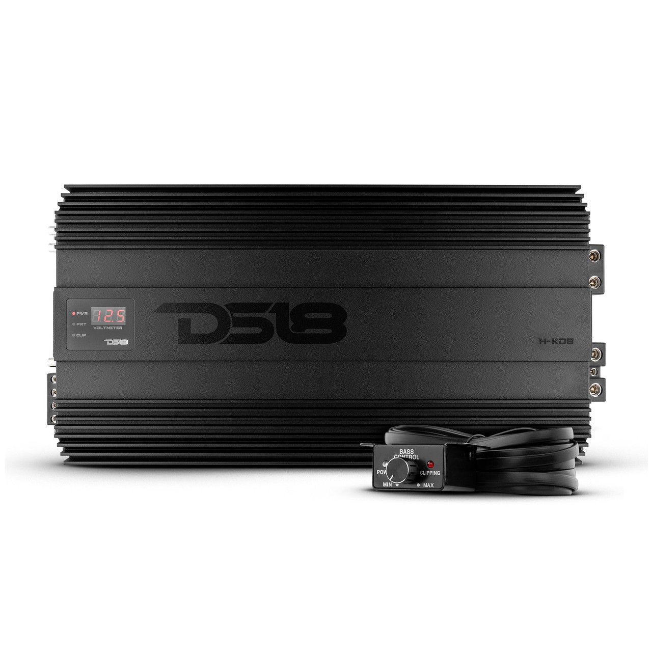 DS18 H-KO8 - HOOLIGAN KO 1-Channel Amplifier with Voltmeter 8000 Watts Rms @ 1-Ohm Made In Korea