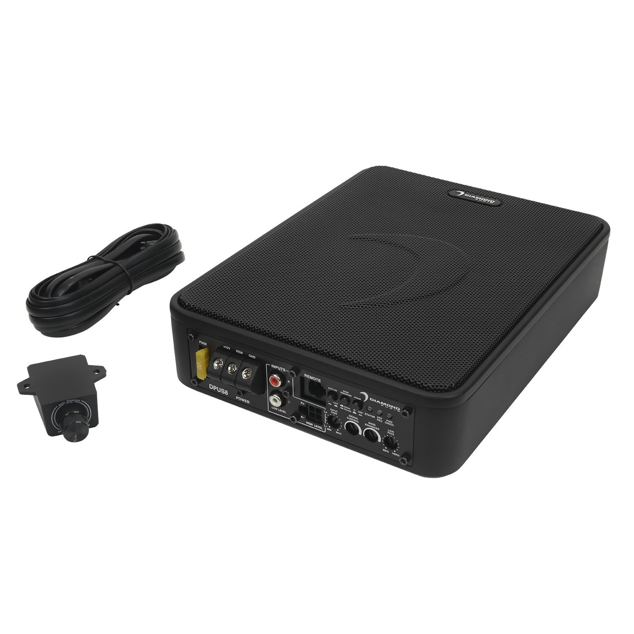 Diamond Audio DPUS8 - 8" DMD Series Active Slim Subwoofer w/Bass Enhancement - DPUS8