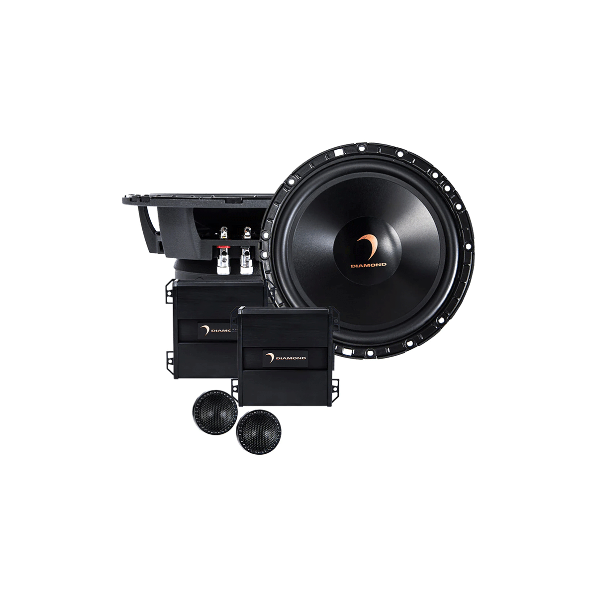 Diamond Audio H65A - 6.5" HEX Series 2-Way Component Set w/25mm Aluminum Dome Tweeter - H65A