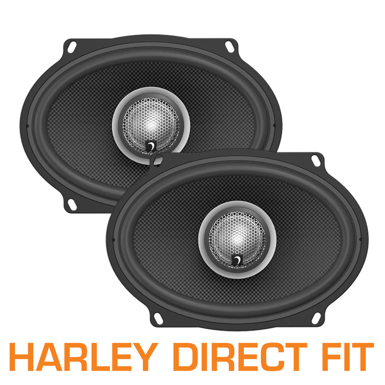 Diamond Audio HXM57F2BK - 5"x7" 2-Way Harley-Davidson® Direct Replacement Speakers (2Ω)- HXM57F2BK