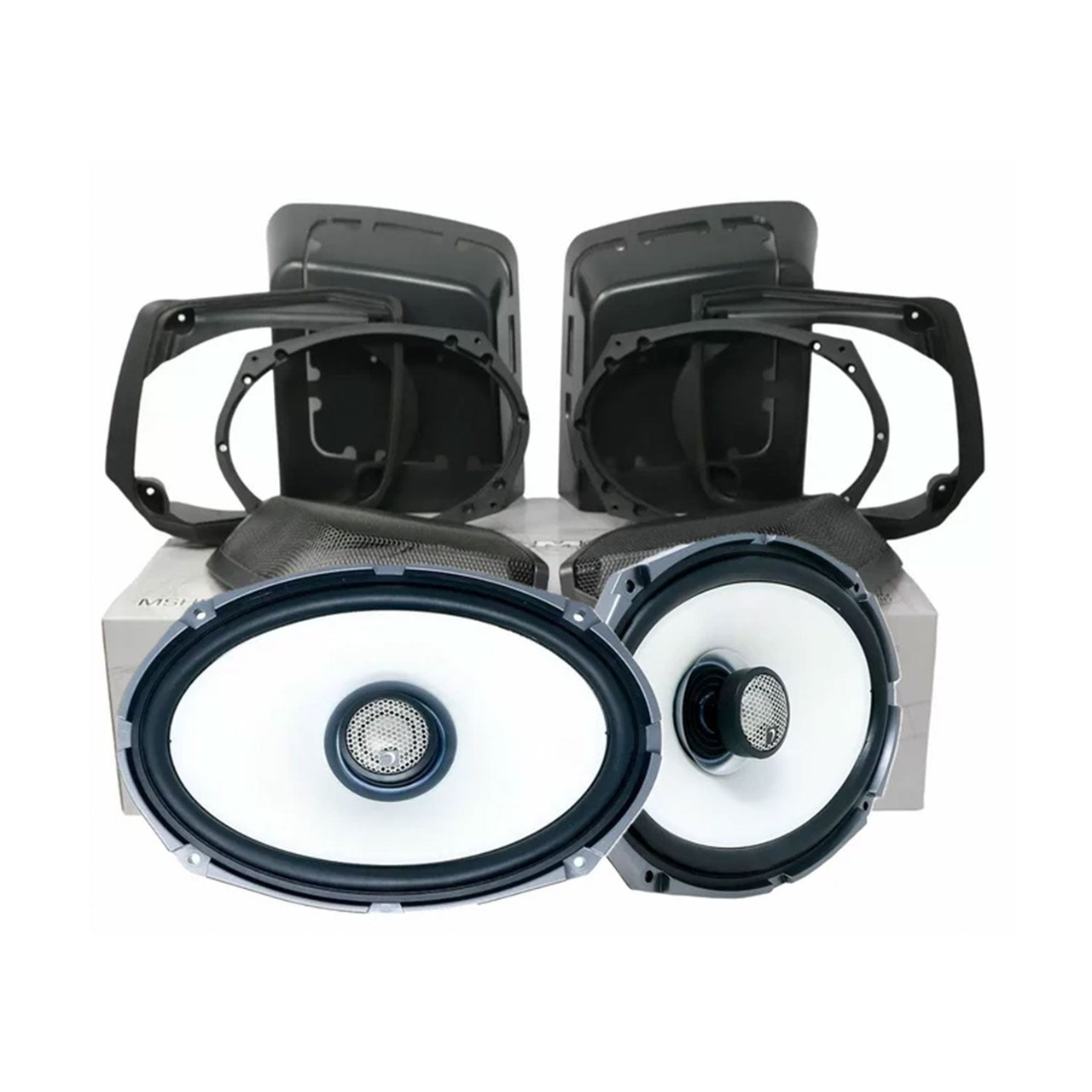 Diamond Audio MSHXM694LK13 - 1998-2013 Harley Davidson® Cut In Lid Kit with HXM69F4 (4Ω) Speakers - MSHXM694LK13