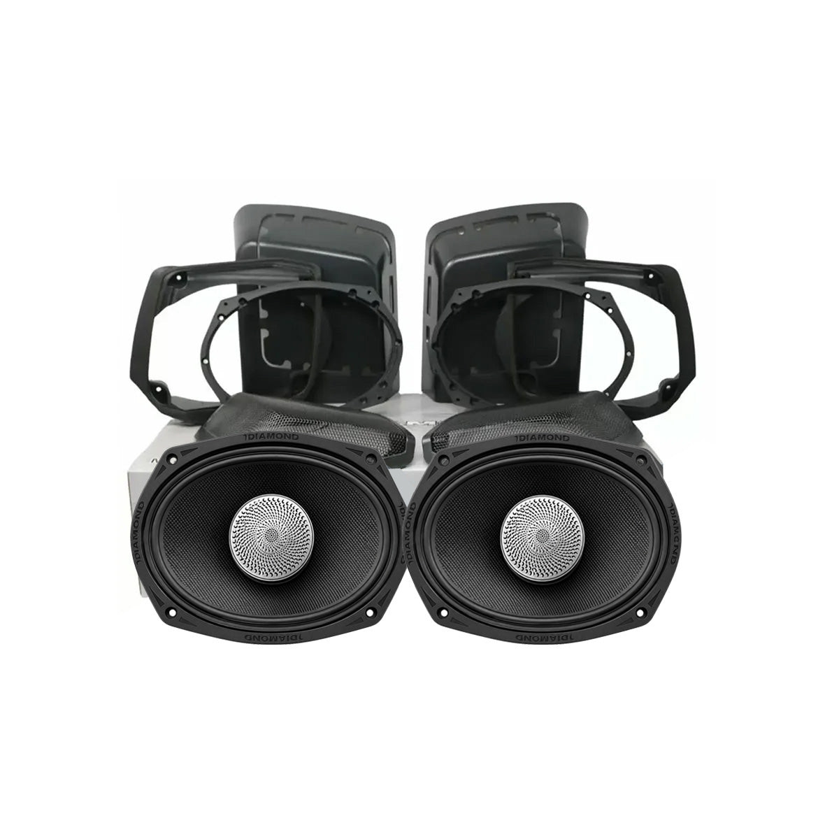 Diamond Audio MSMS692NEO2LK13 - 1998-2013 Harley Davidson® Cut In Speaker Lid Kit with MS692NEO2 Speakers (2Ω) - MSMS692NEO2LK13