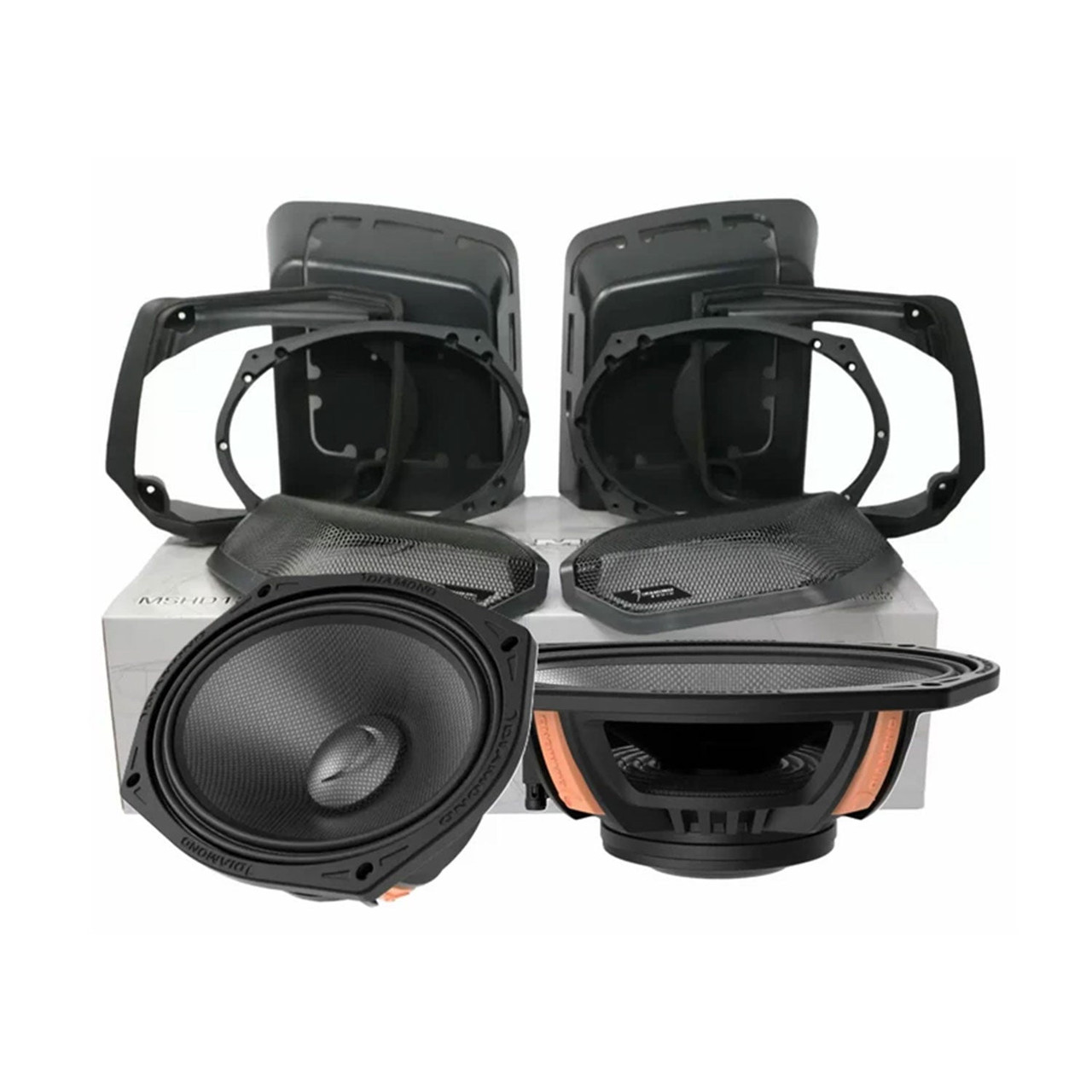 Diamond Audio MS694NEOLK13 - 1998-2013 Harley Davidson® Cut-In Lid Kit with MS69NEO (4Ω) - MS694NEOLK13