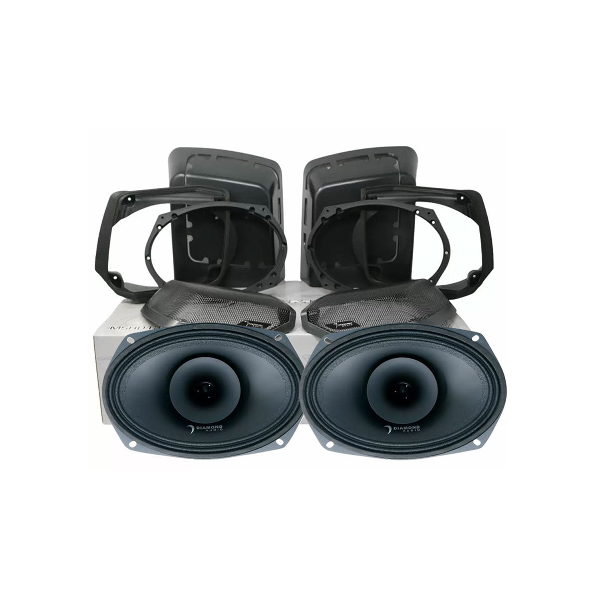 Diamond Audio MSMP694LK13 - 1998-2013 Harley Davidson® Cut-In Lid Kit with MP694 Speakers (4Ω) - MSMP694LK13