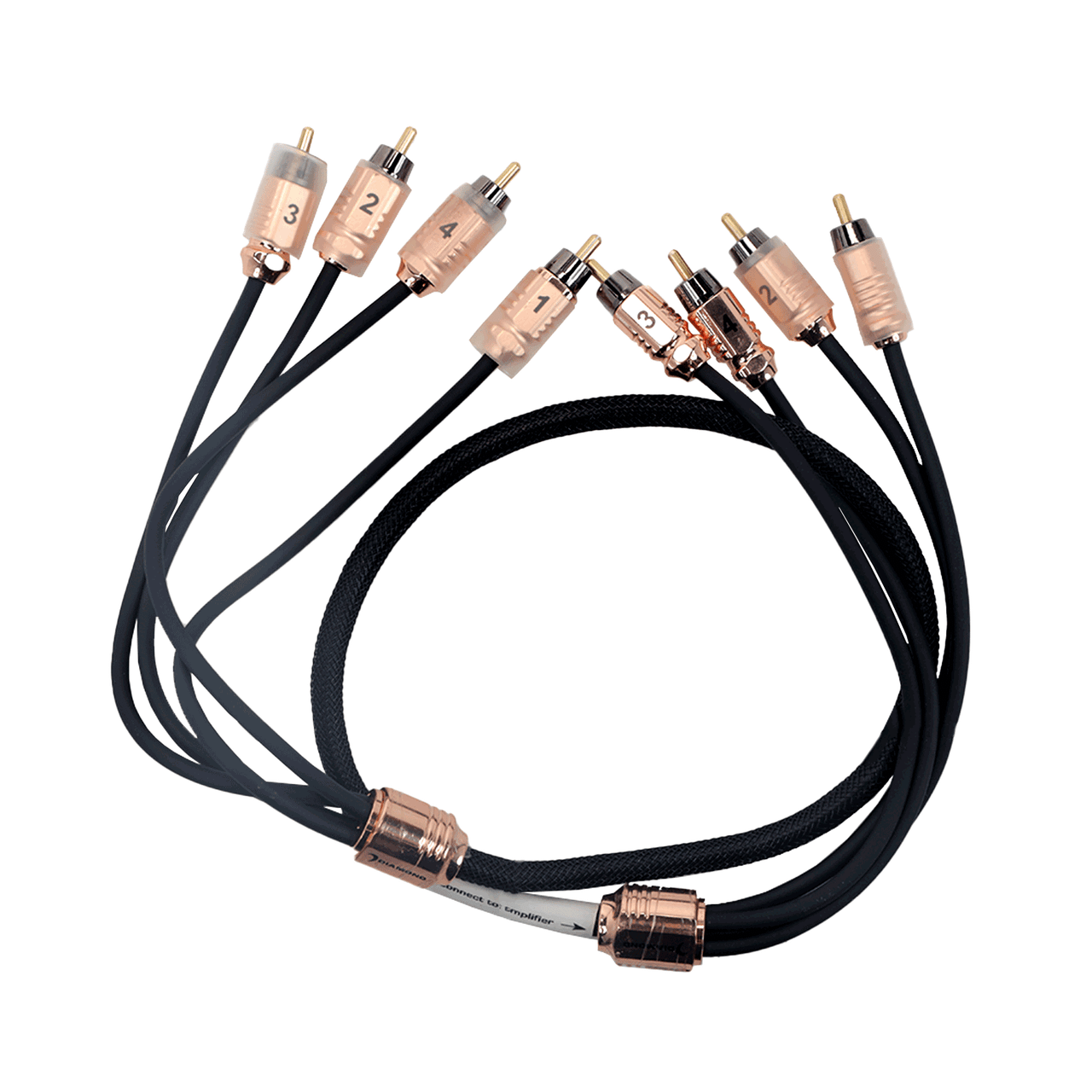 Diamond Audio HX43 - 3Ft Four Channel RCA Cable - HX43