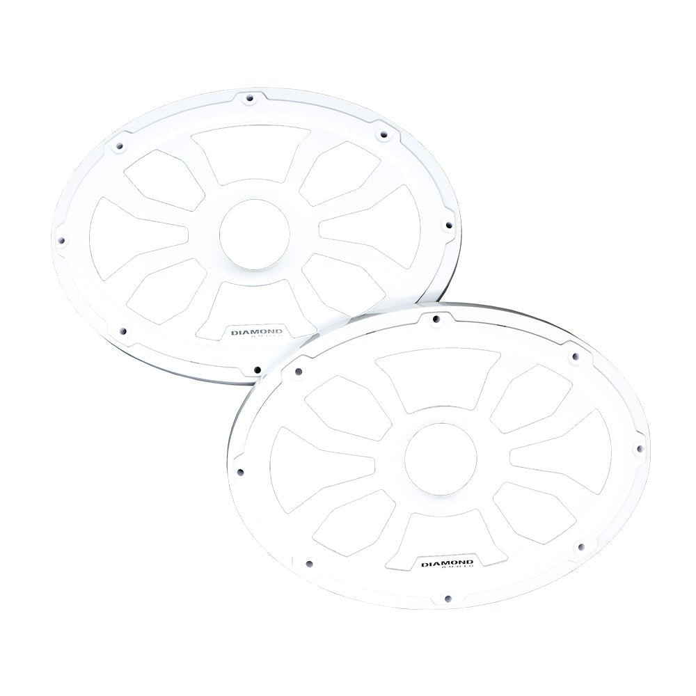 Diamond Audio HXM69FWW - 6.5" Flush Mount Speaker Grills - White (Pair) - HXM69FWW
