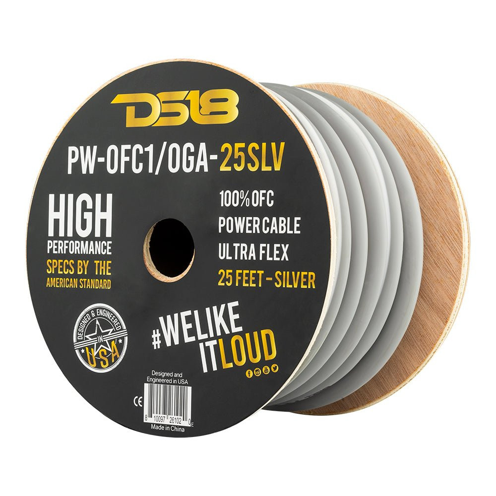 DS18 PW-OFC1/0GA-25RD - 1/0-GA 100% OFC Ground, Power Cable, 25 Feet