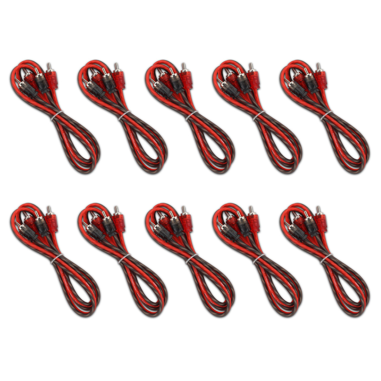 DS18 RCA-3FT.10PK - 3 ft Ultra Flex 100% OFC RCA Cable Wire – 10-Pack