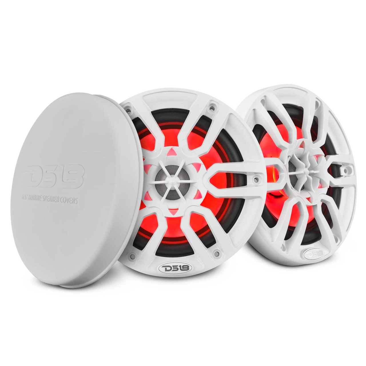 DS18 NXL-6 - NXL 6.5" 2-Way Coaxial Marine Speaker with LED RGB Lights | 100W RMS 4-Ohm
