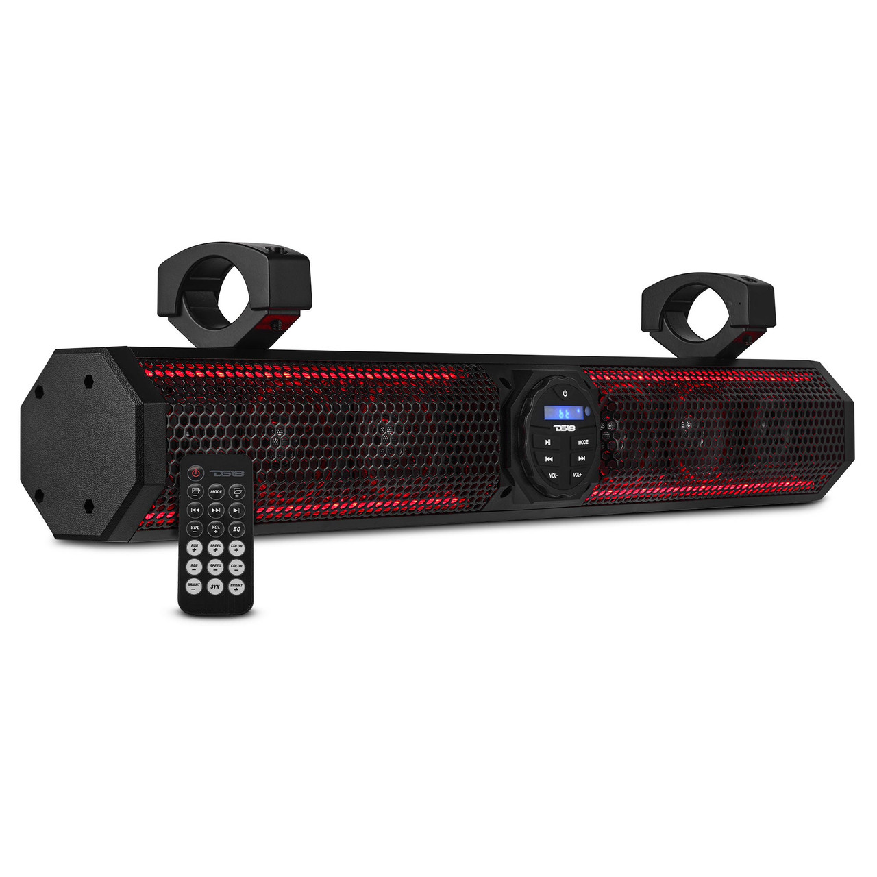 DS18 SB26BTXRGB - 26" Marine Amplified Soundbar with Bluetooth USB & RGB Lighting 6 Speakers 600 Watts