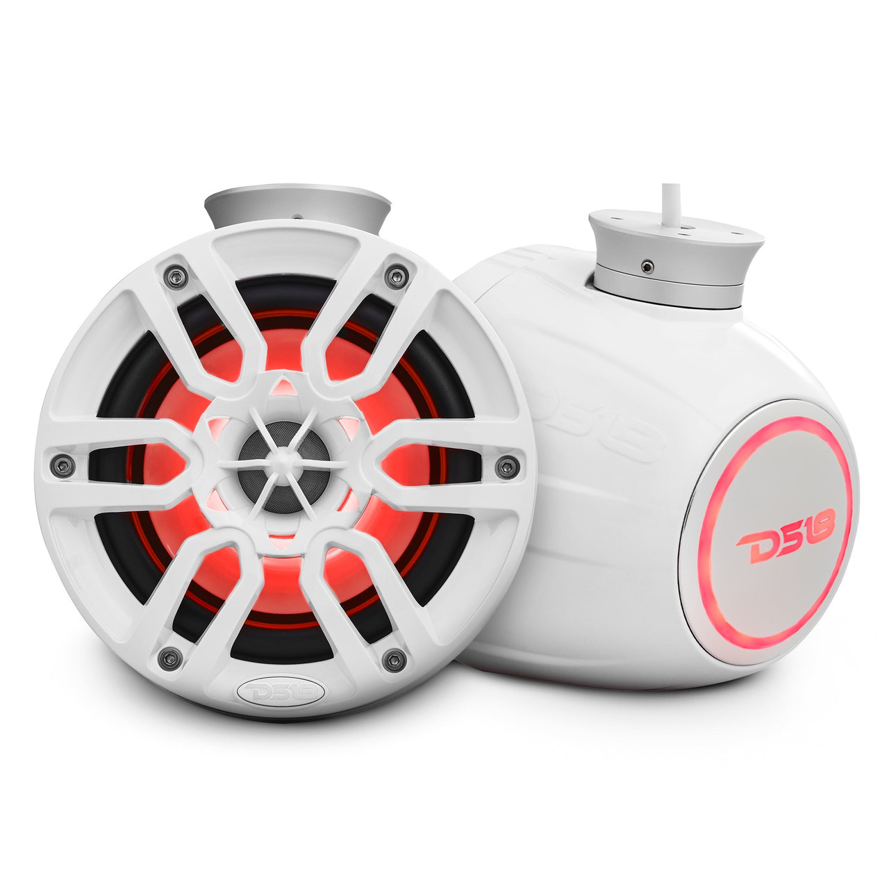 DS18 NXL-PS6BK - NXL 6.5" Pod 300w Speaker with Integrated RGB LED Lights (Pair) - Perfect For Jet Skis